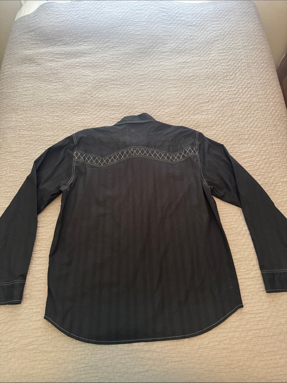 Affliction Embroidered Button Down Shirt